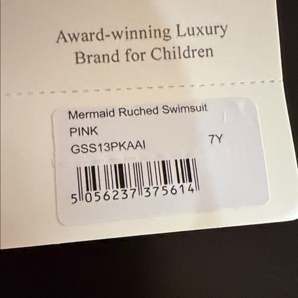 Rachel Riley Pink Mermaid Ruched Swimsuit - Picture 9 of 9